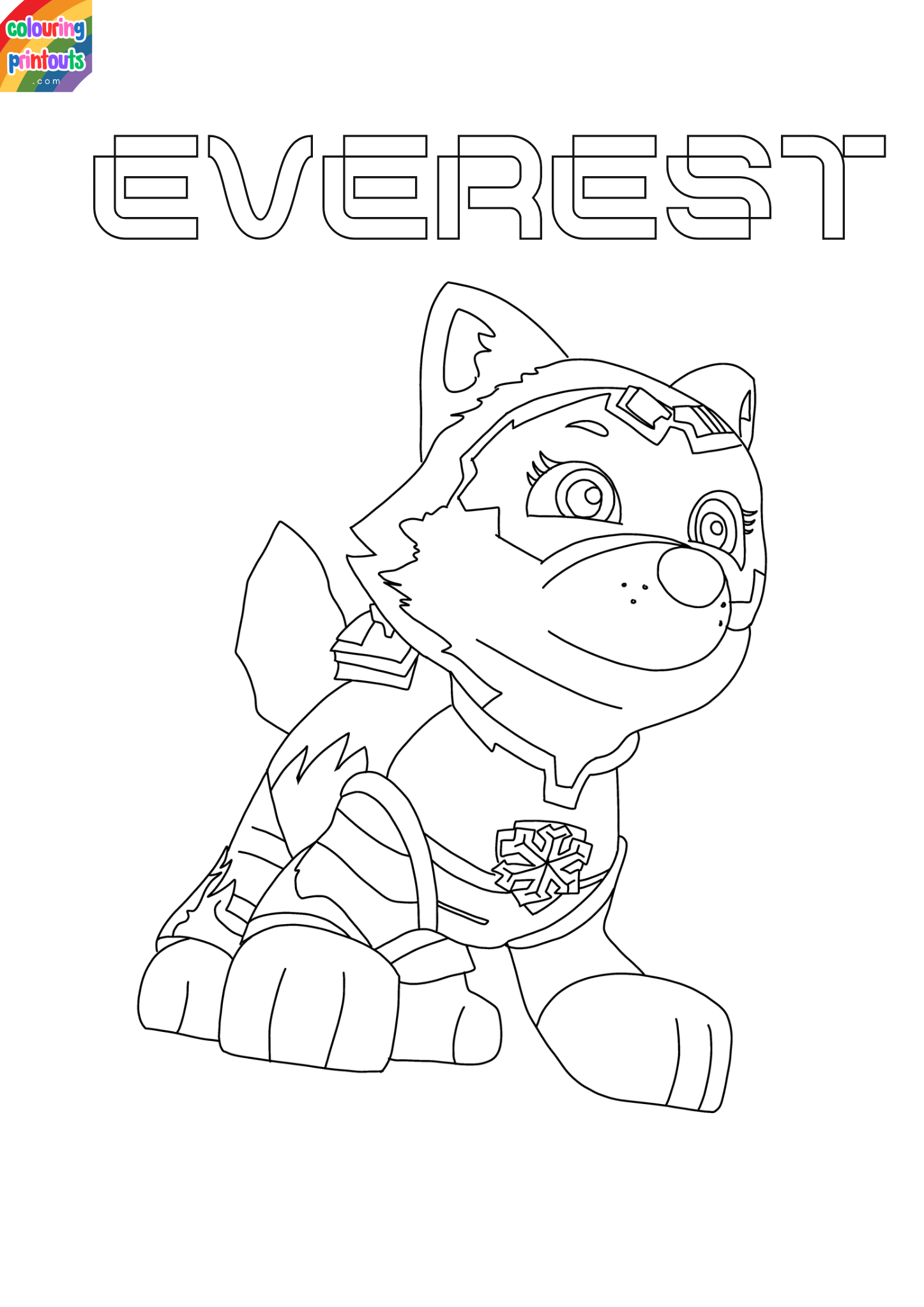 everest coloring page paw patrol