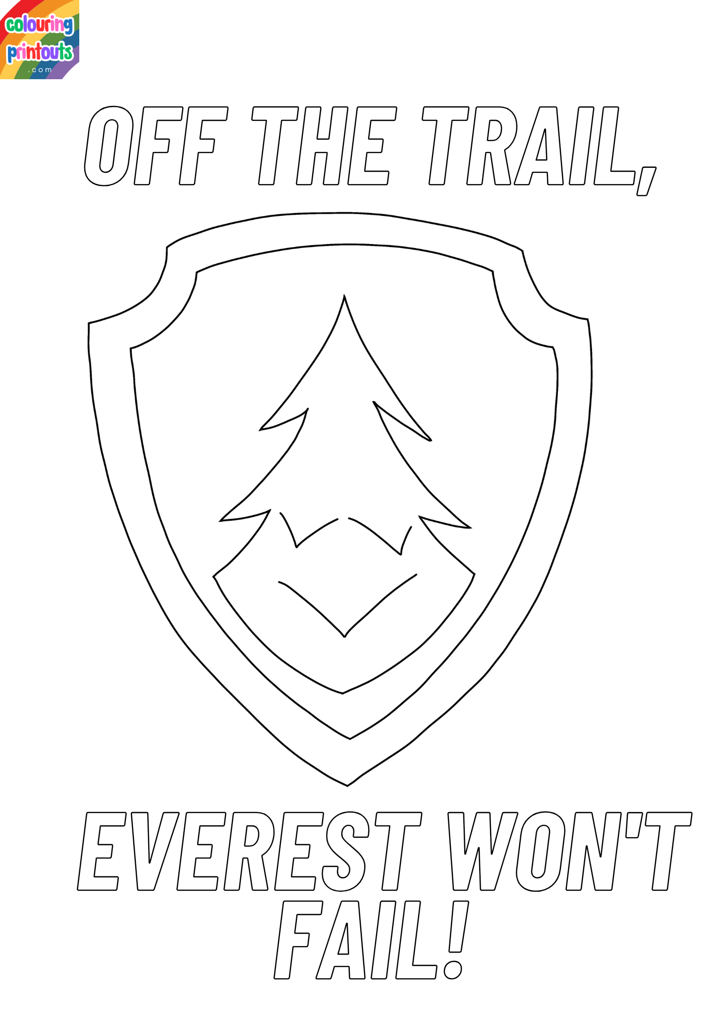 paw patrol everest colouring pages