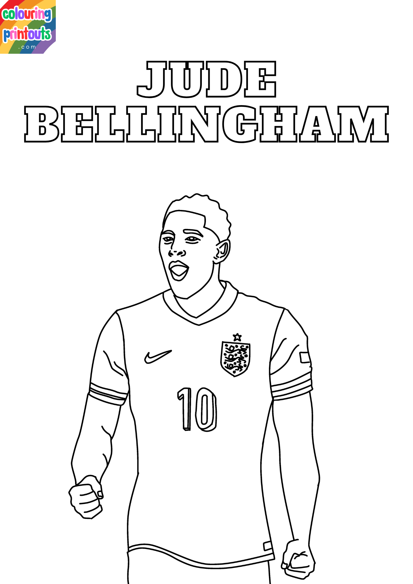 Jude Bellingham Colouring Pages 