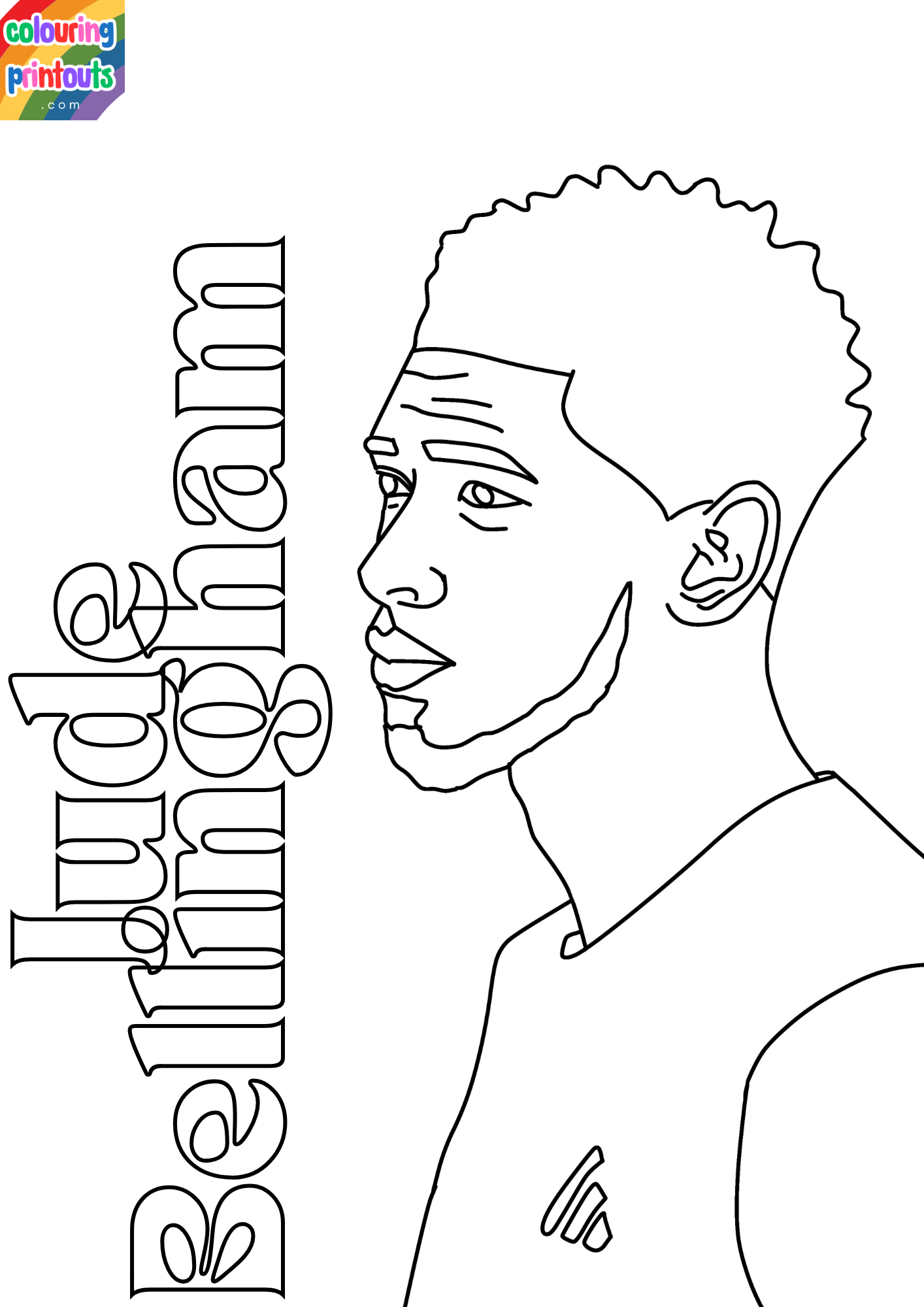 Jude Bellingham Colouring Pages