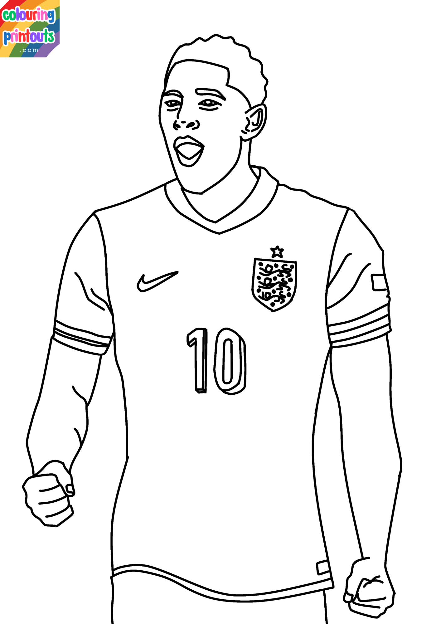 Jude Bellingham Colouring Pages