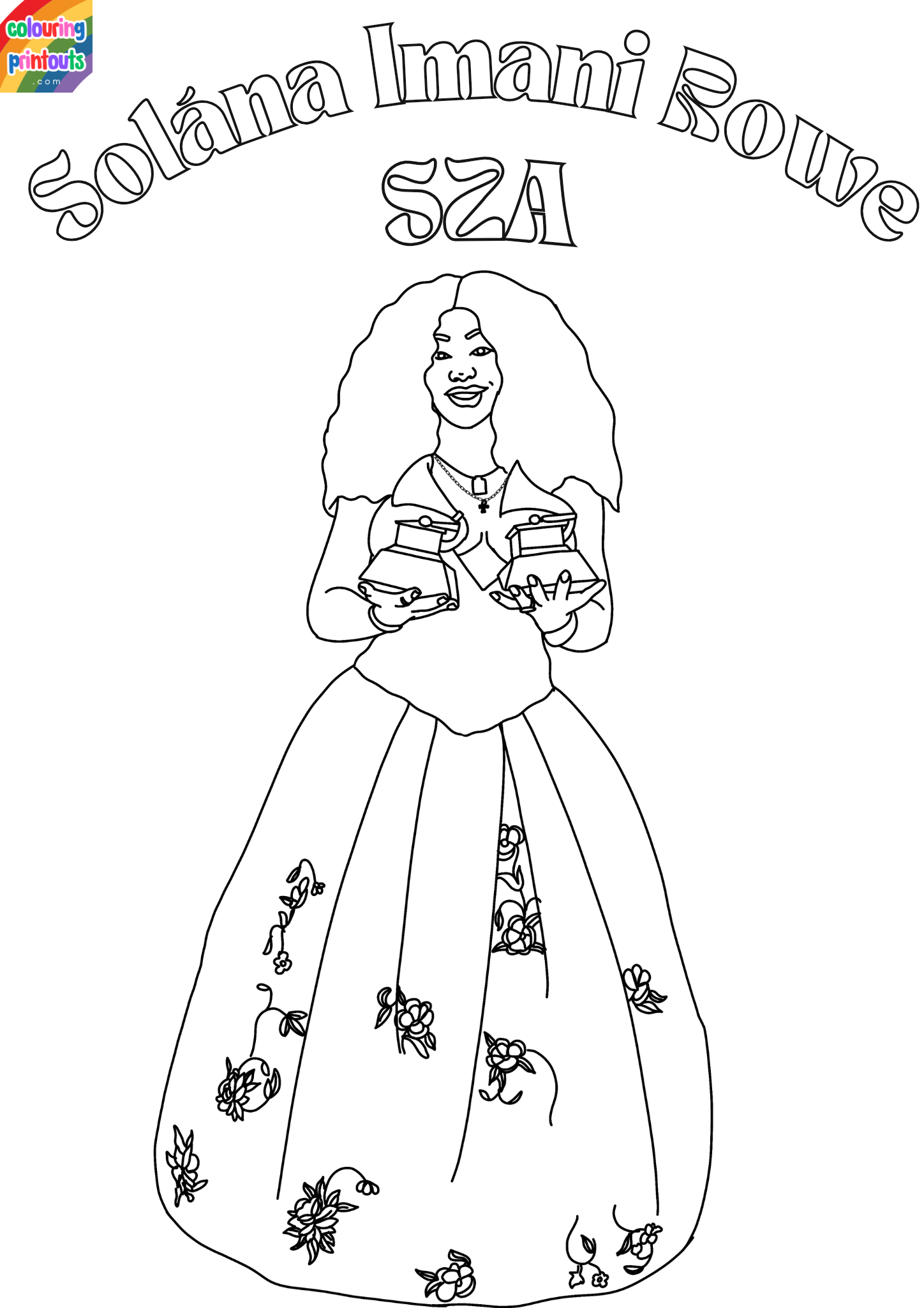 SZA Coloring Pages (3)