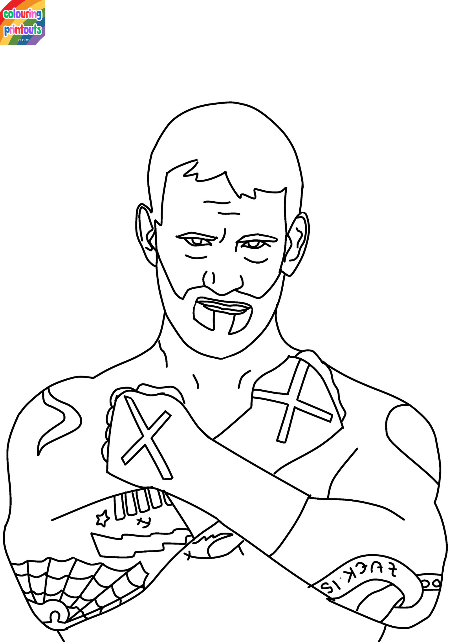 cm punk coloring pages