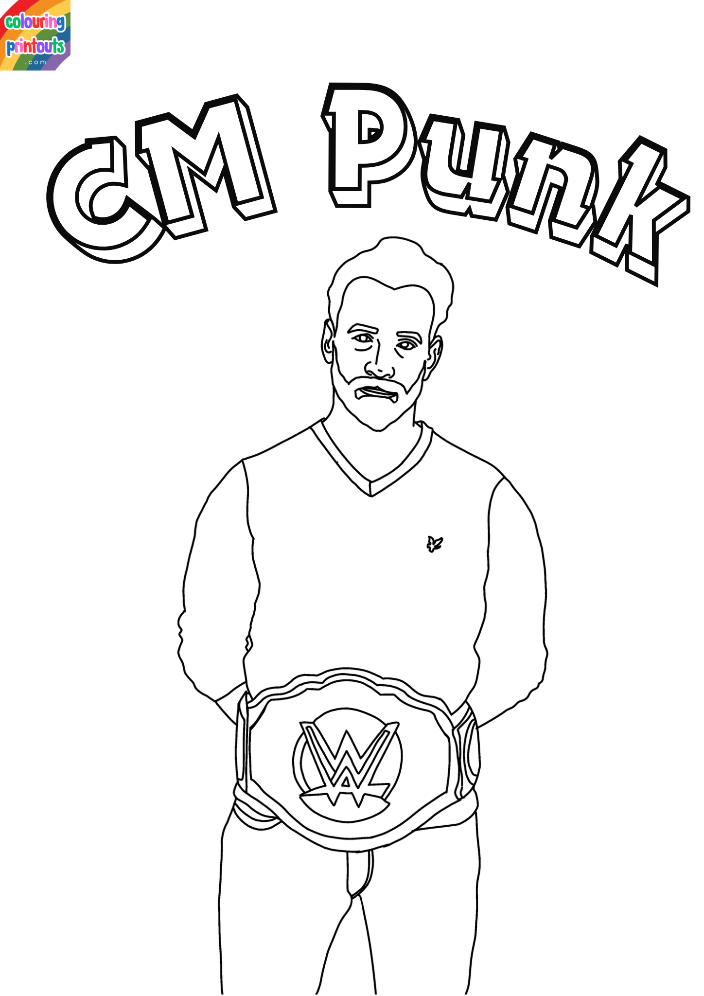 cm punk coloring pages