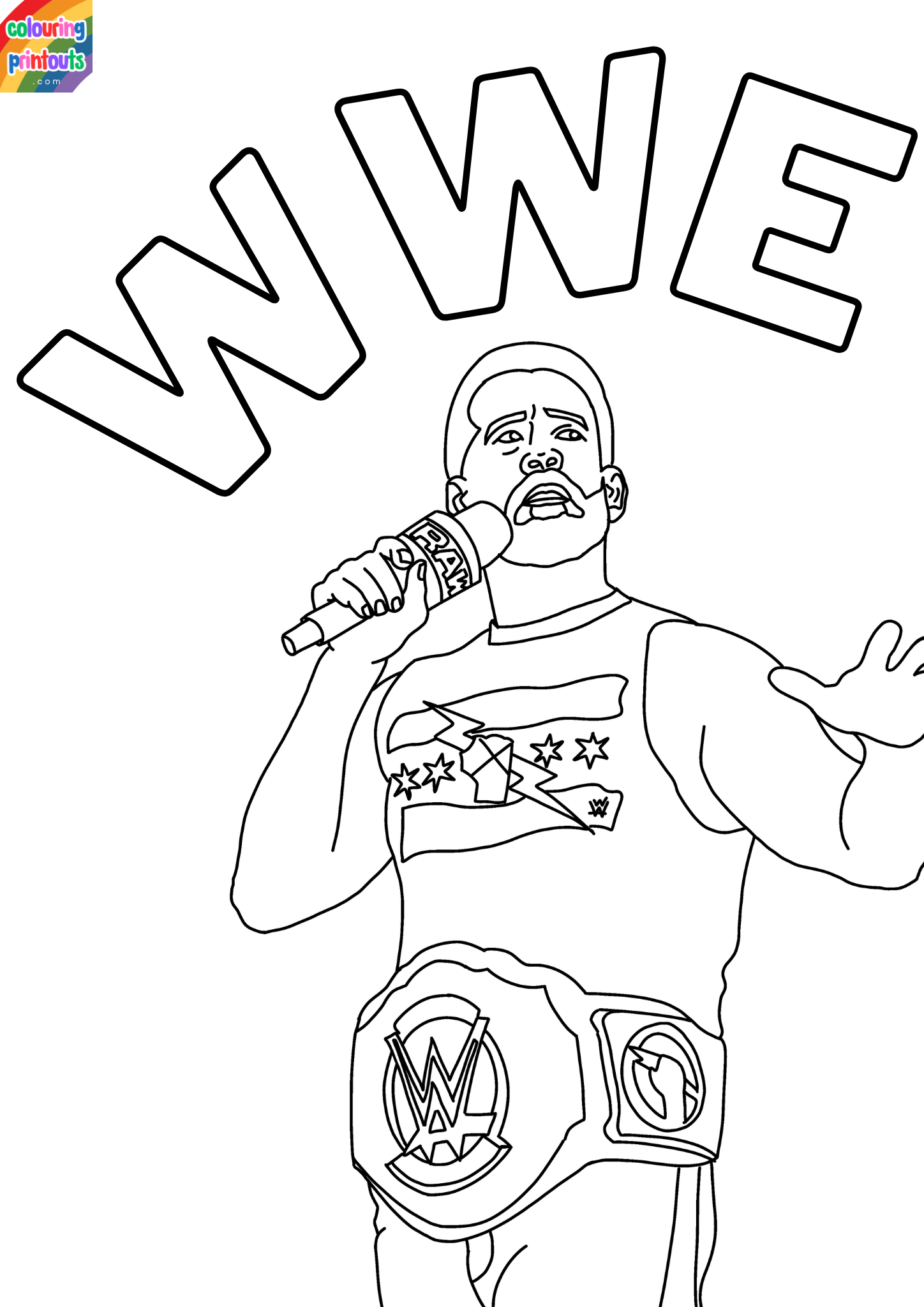 cm punk coloring pictures 