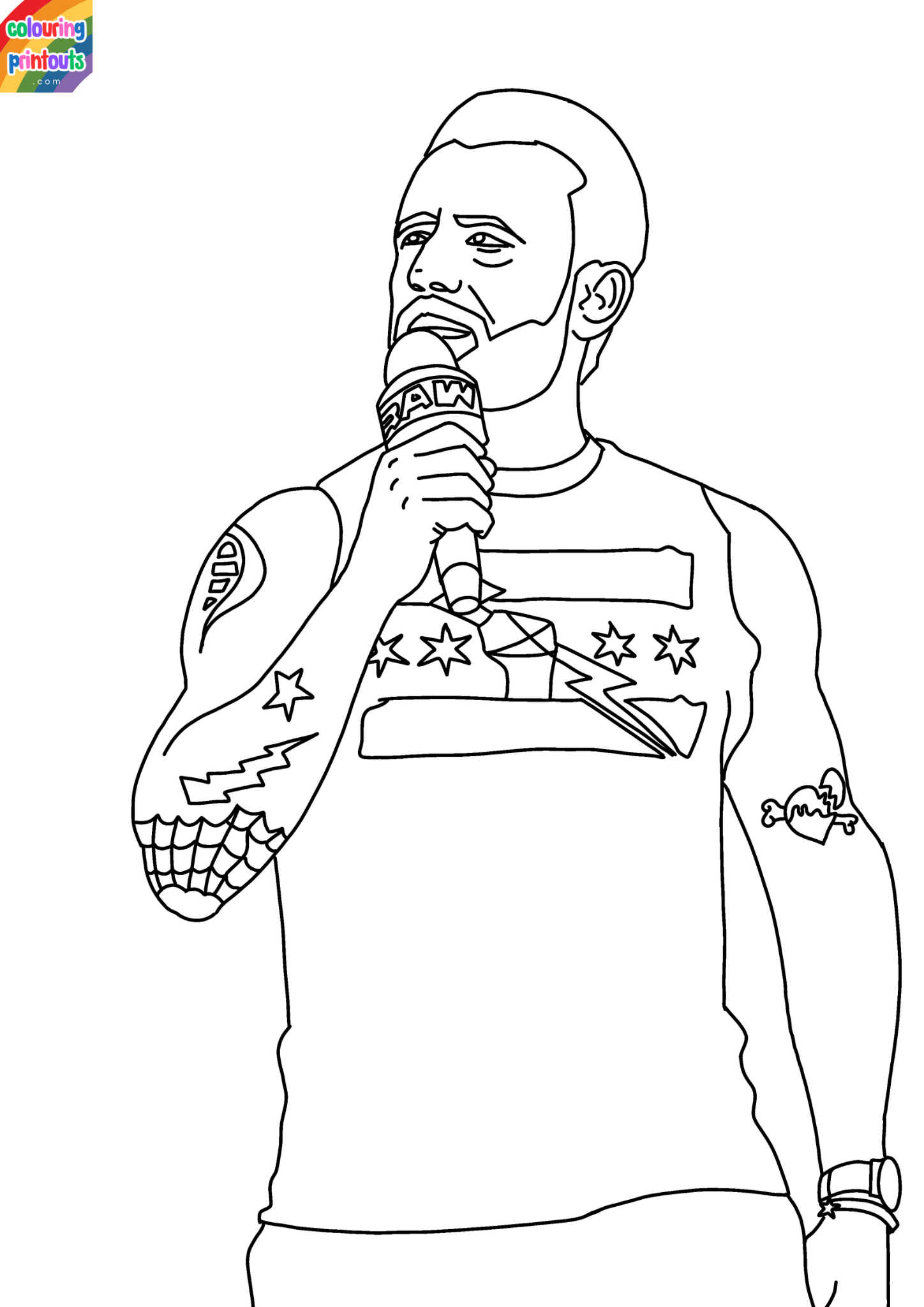 cm punk coloring pictures 