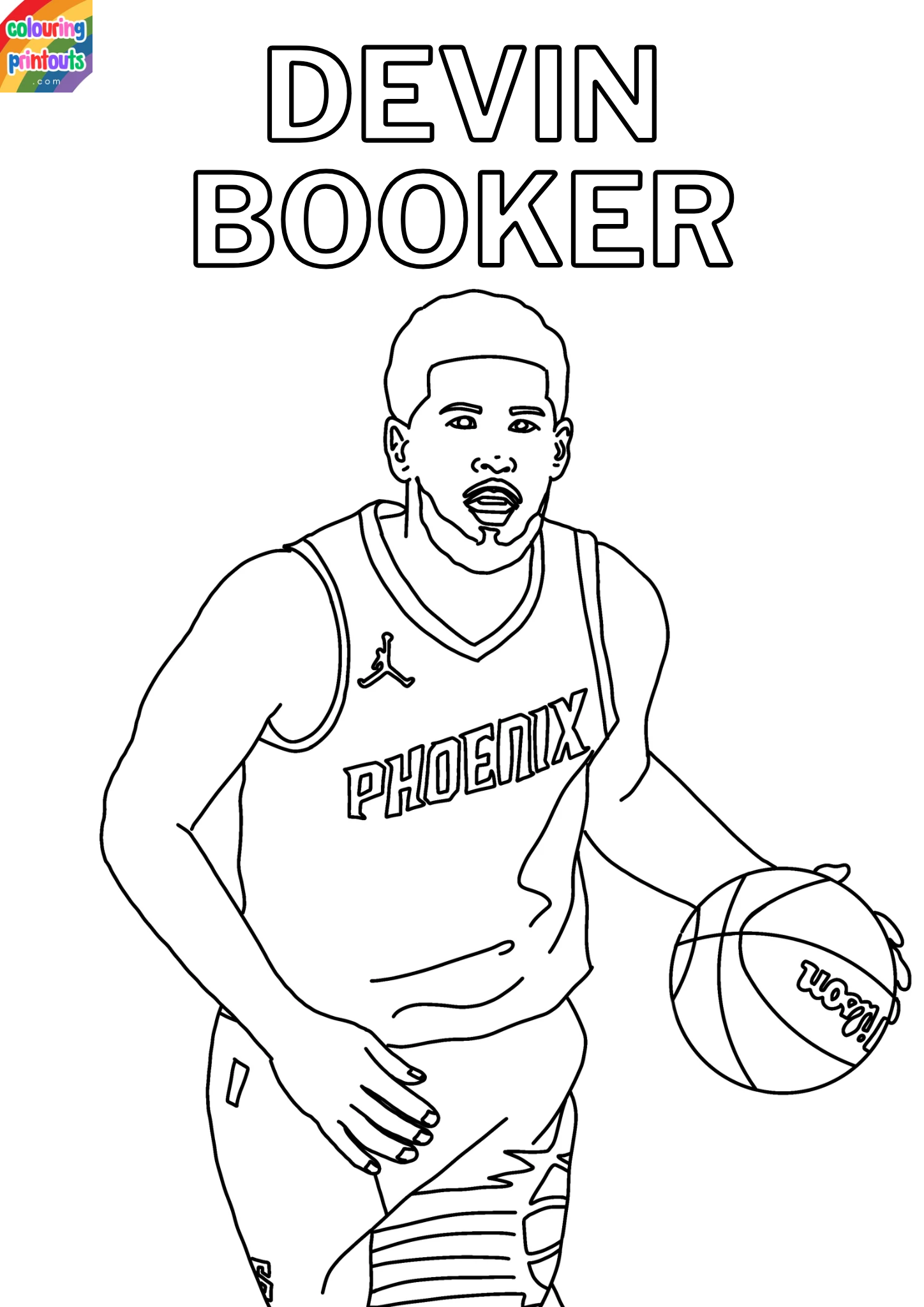 Devin Booker Coloring Pages 