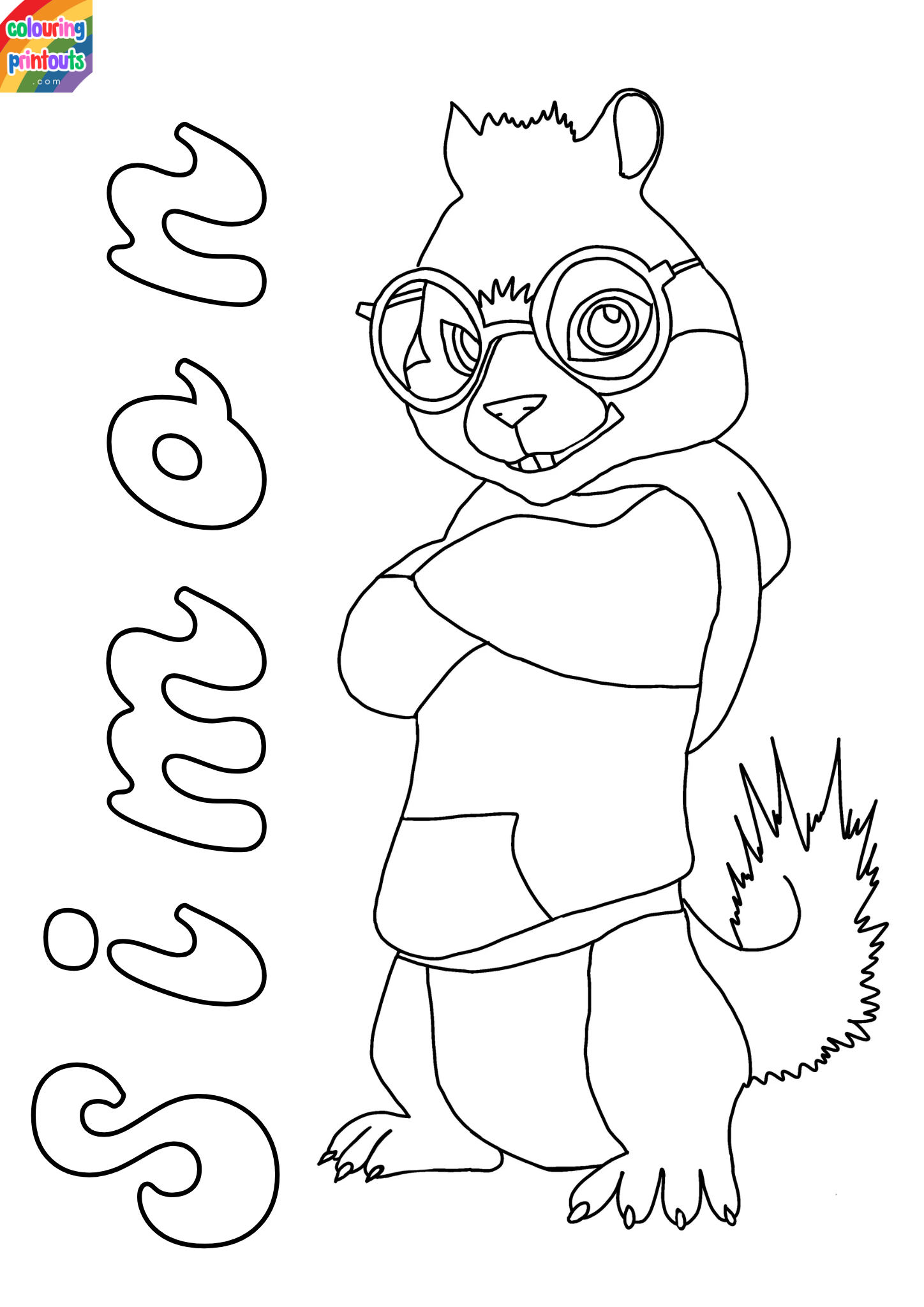 Alvin and the Chipmunks Colouring Pages