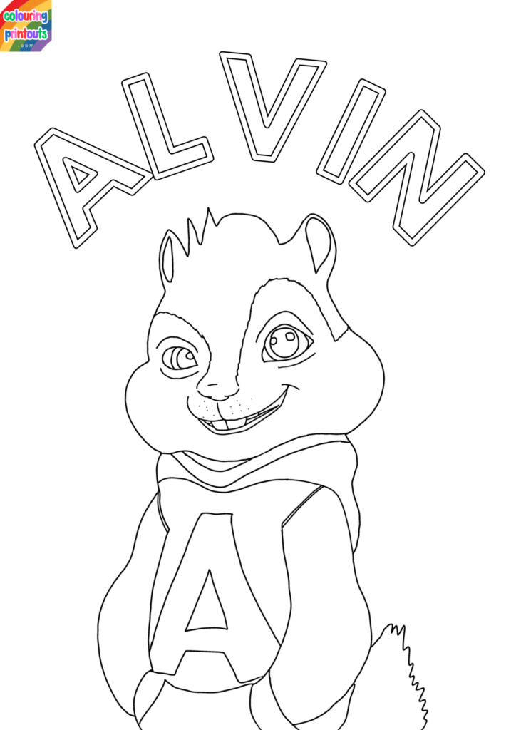 Alvin and the Chipmunks Colouring Pages