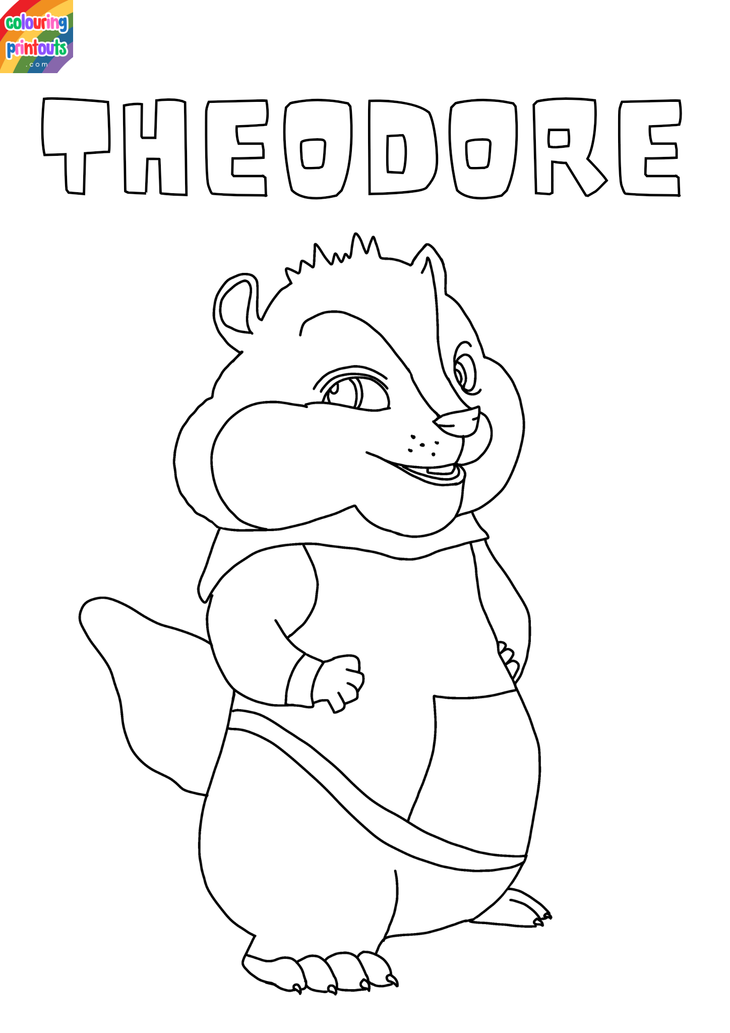 Alvin and the Chipmunks Colouring Pages