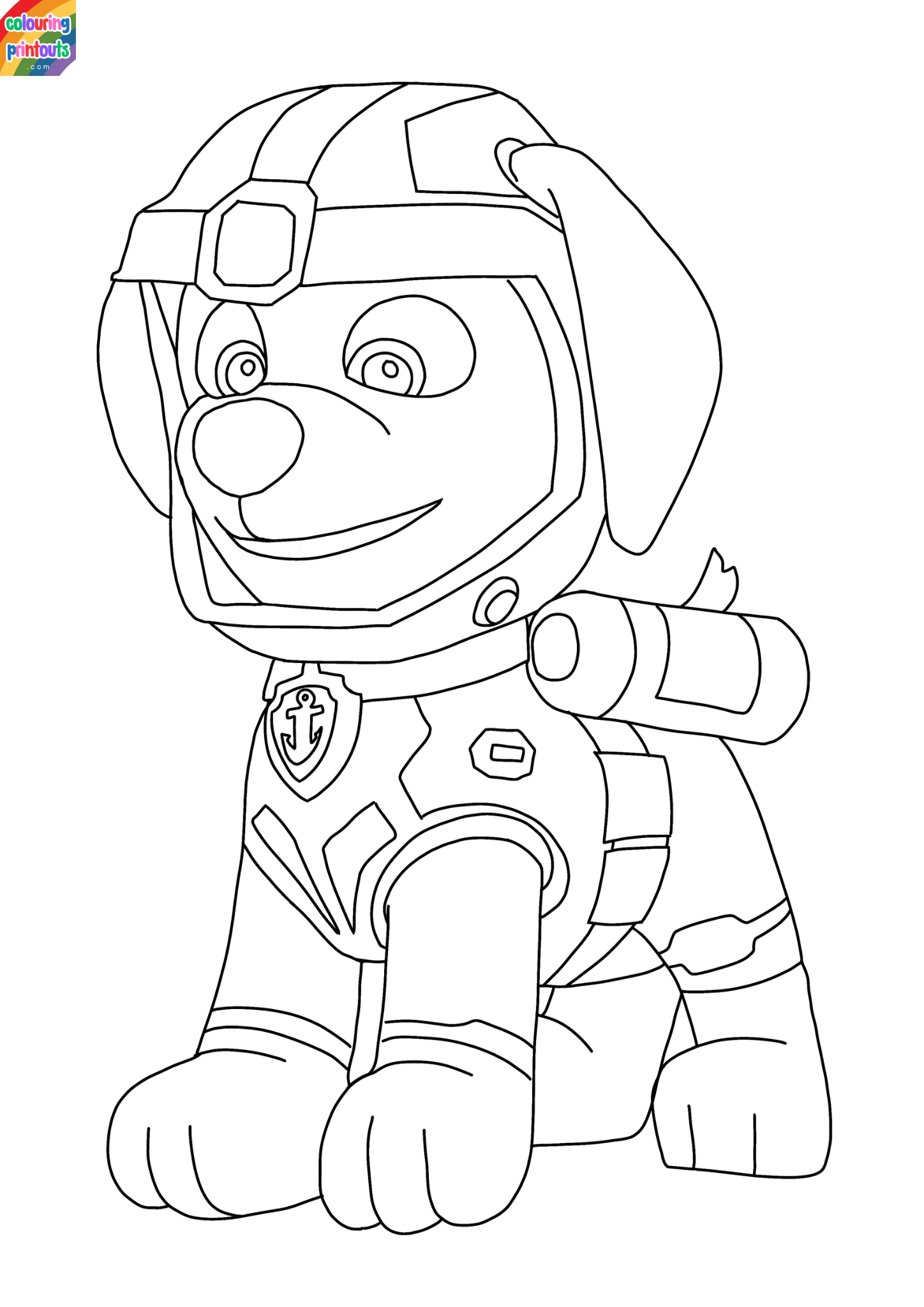 paw patrol coloring pages zuma