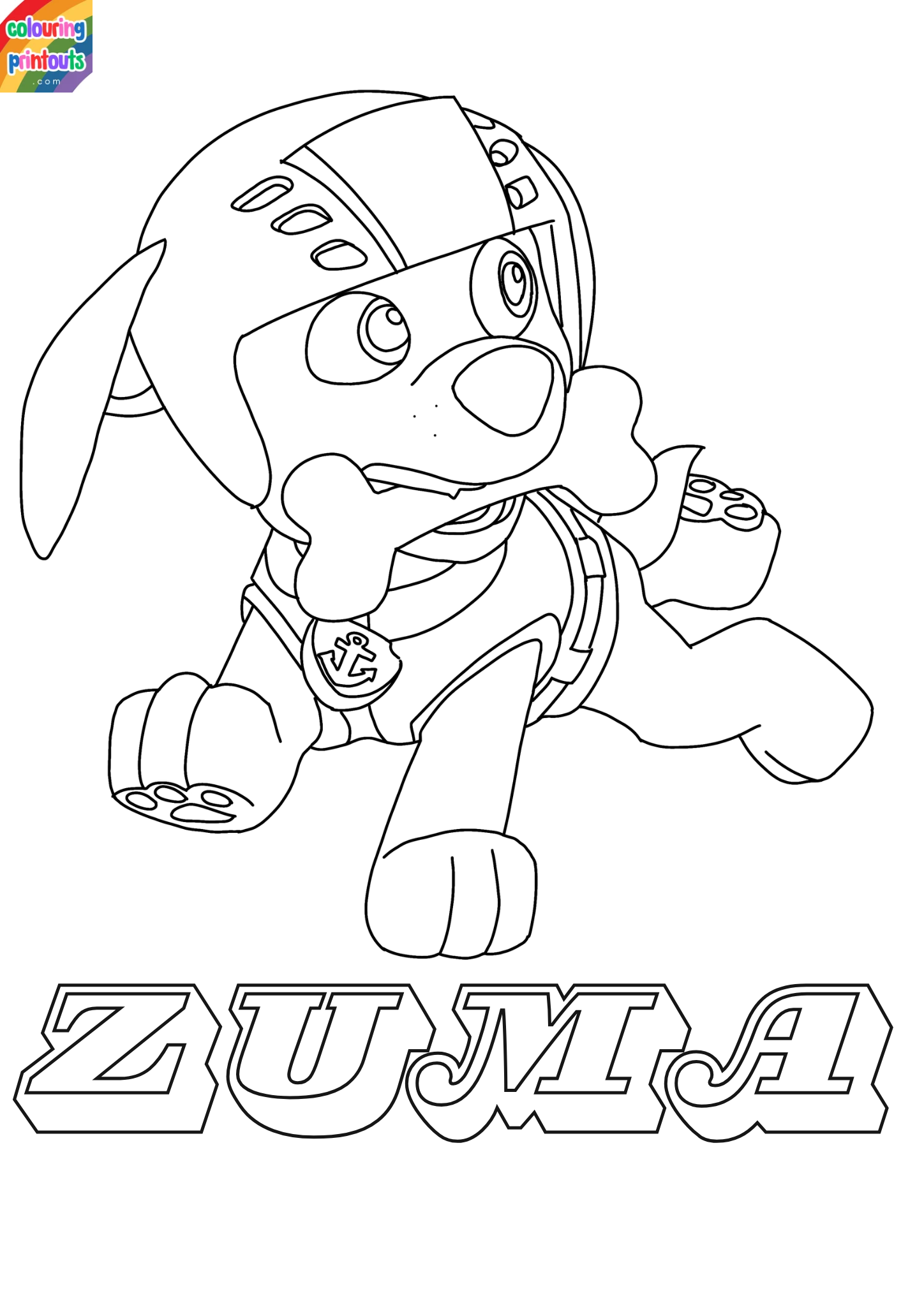 paw patrol coloring pages zuma (5)