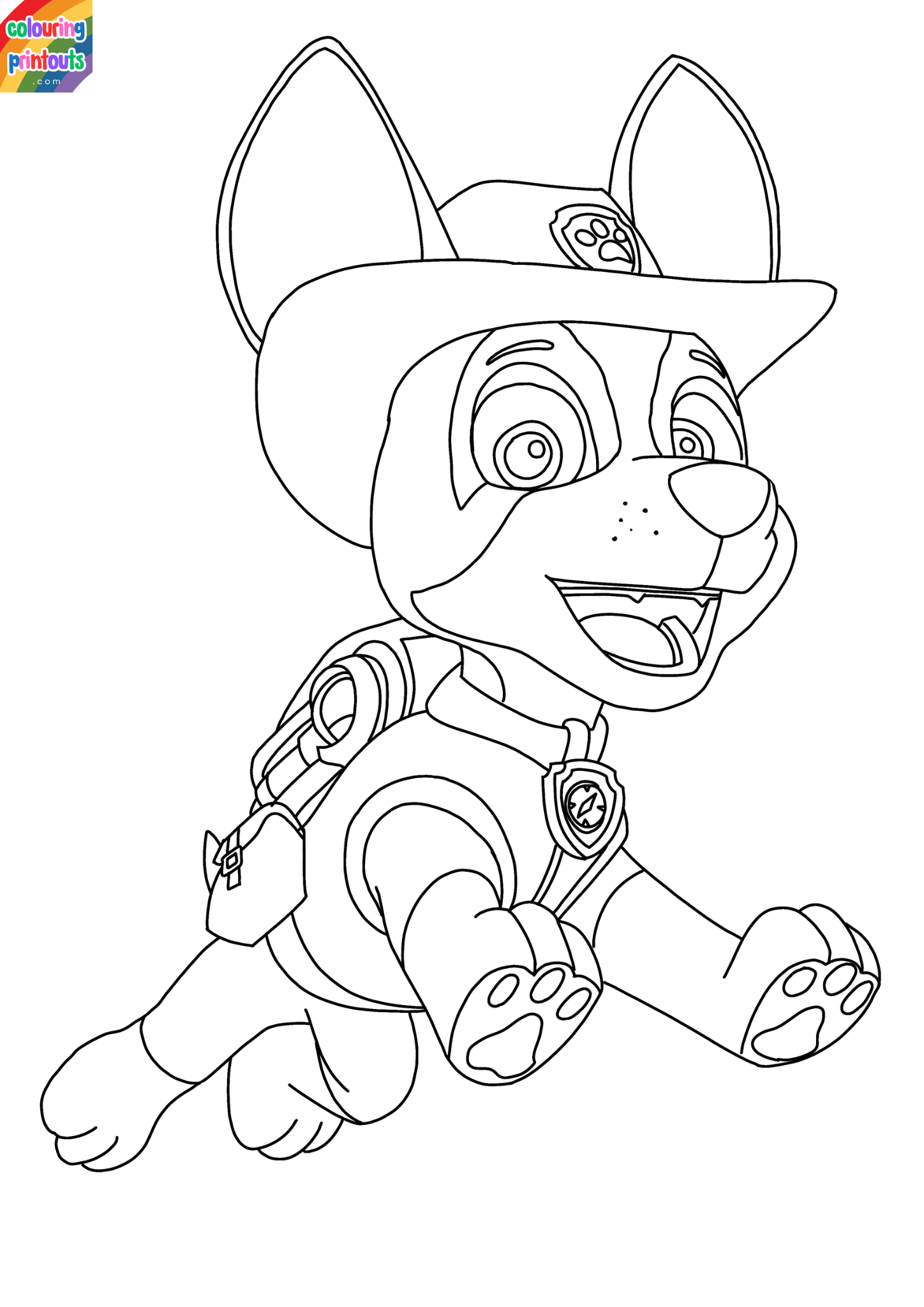 paw patrol tracker coloring page (1)