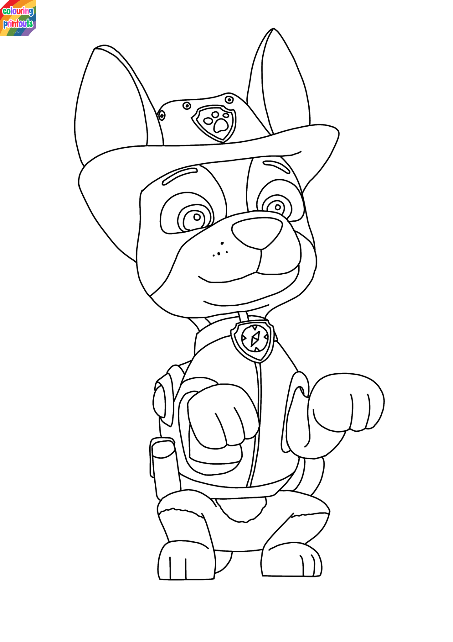 paw patrol tracker coloring page (3)
