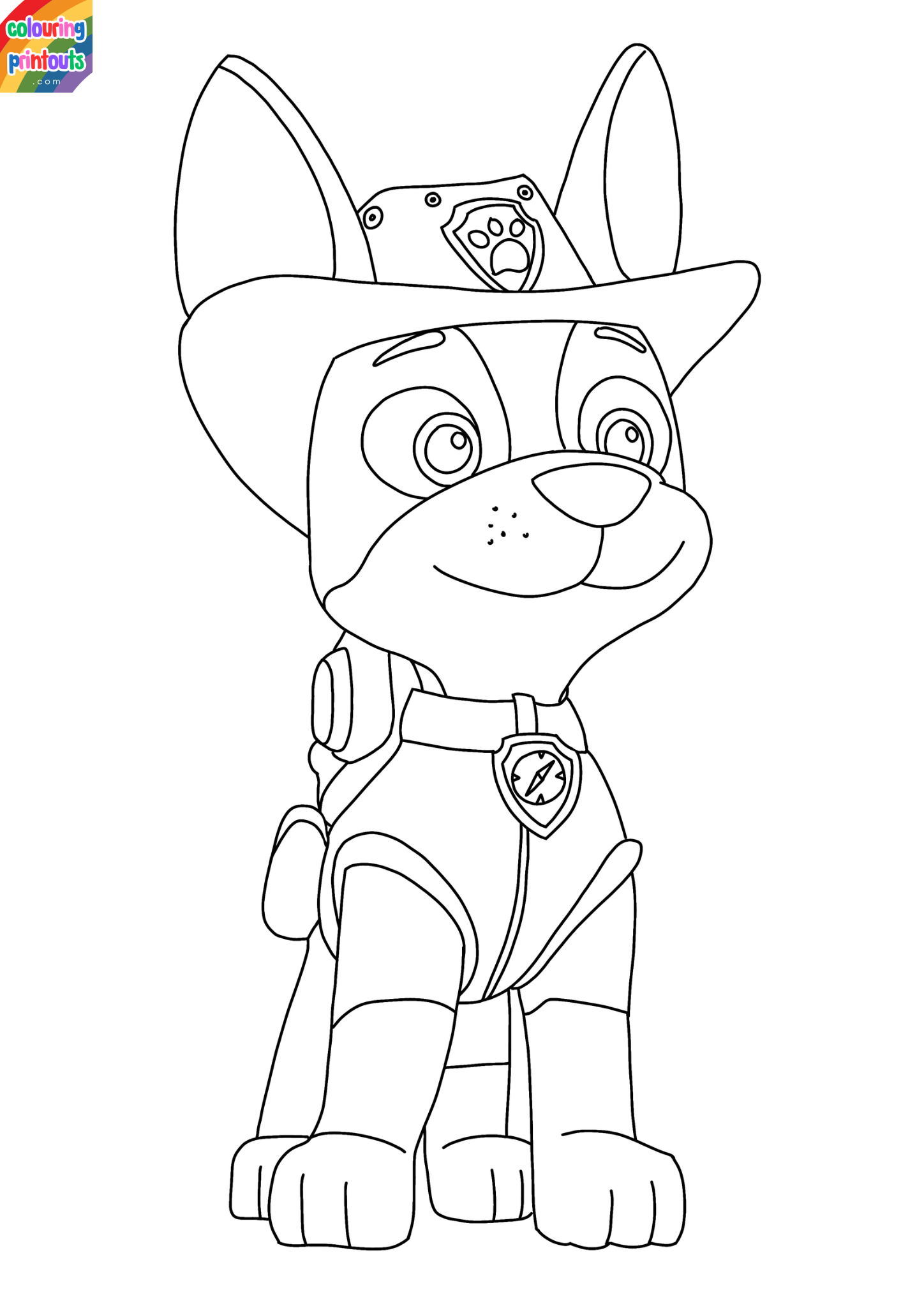 paw patrol tracker coloring page (4)