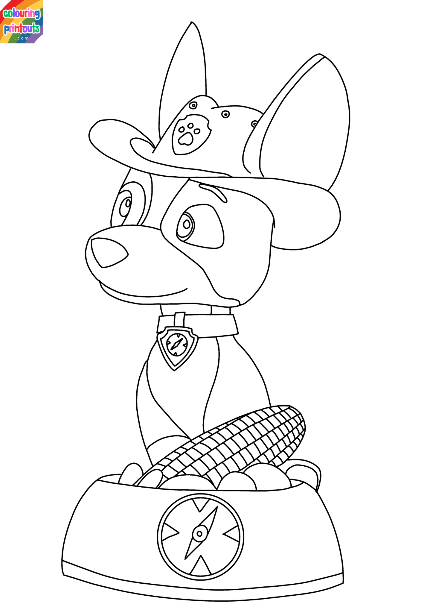 paw patrol tracker coloring page (6)