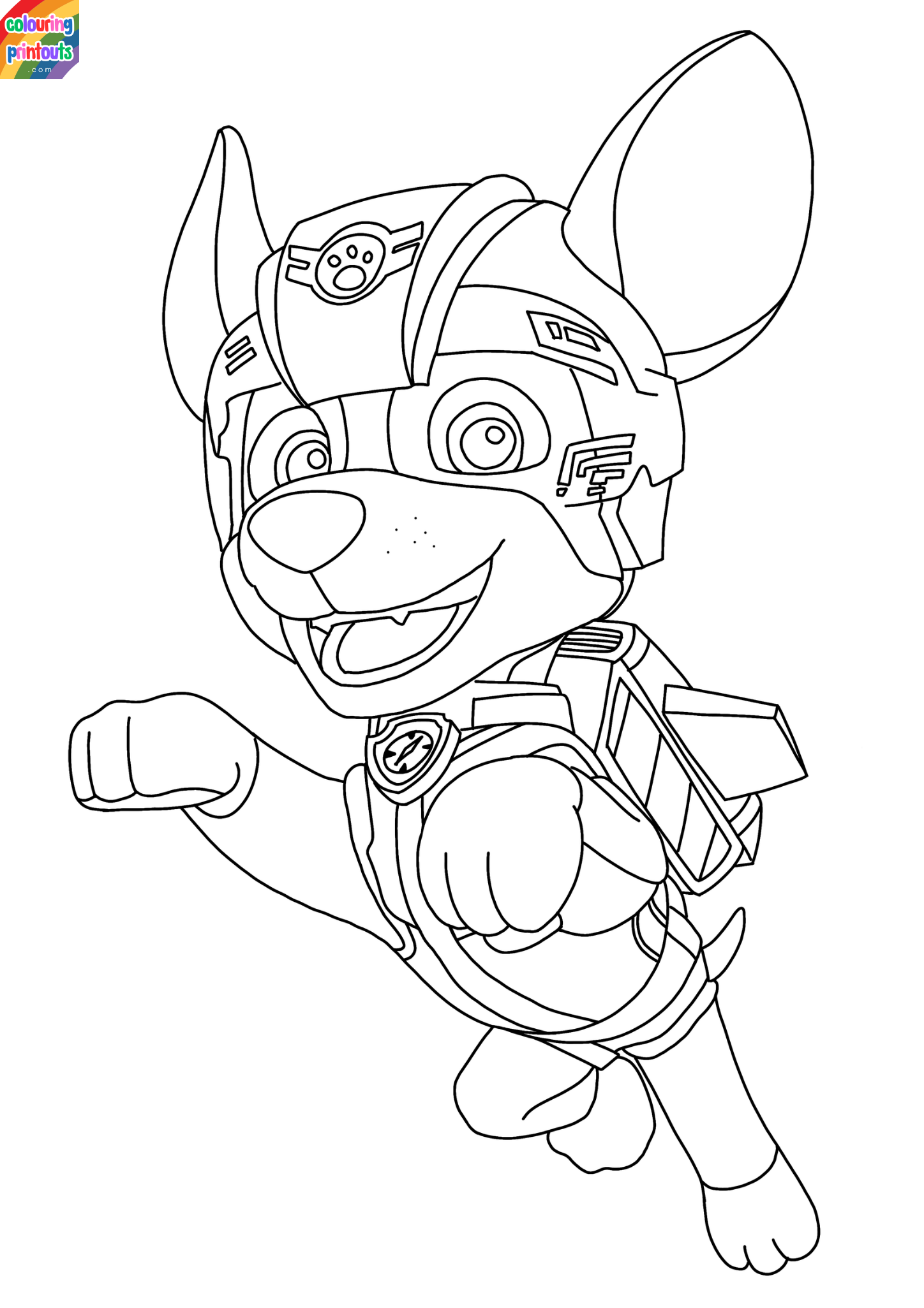 paw patrol tracker coloring page (7)