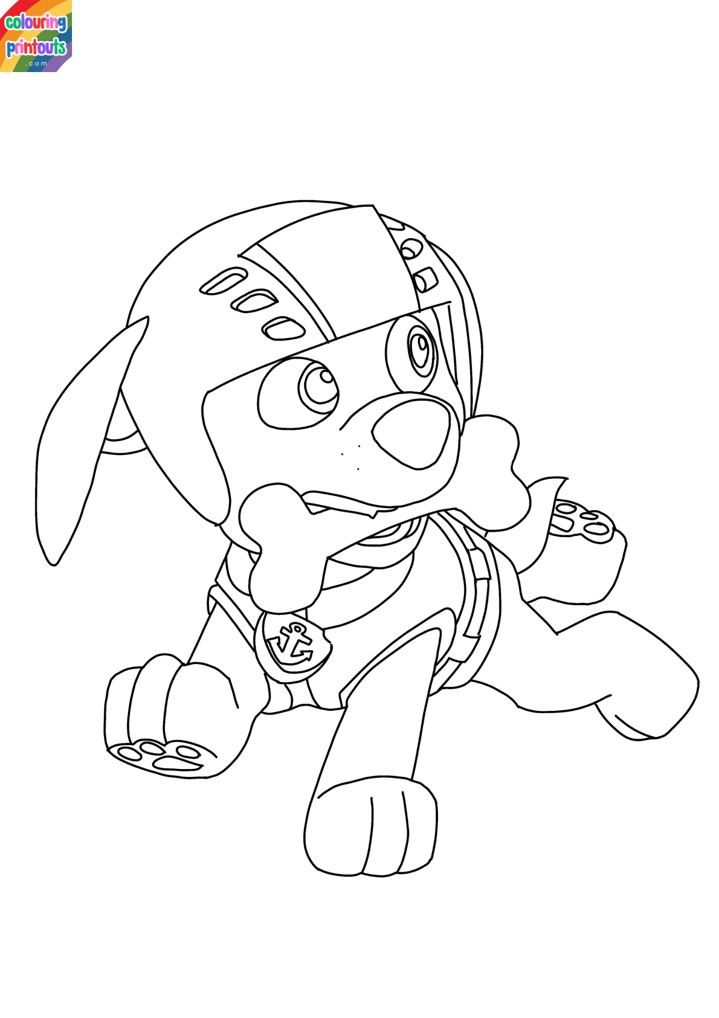 zuma paw patrol coloring page