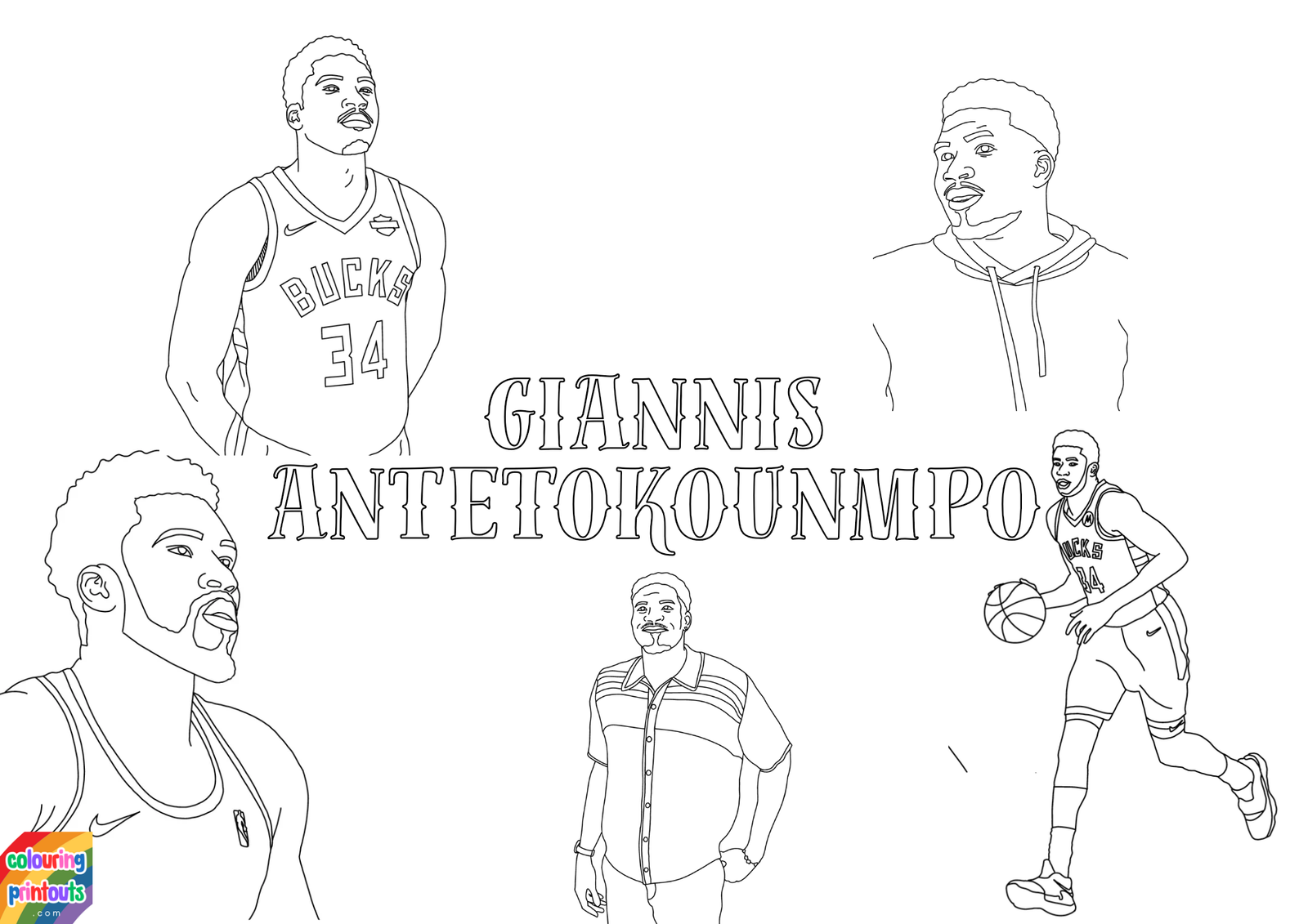 Giannis Antetokounmpo Coloring Pages (1)