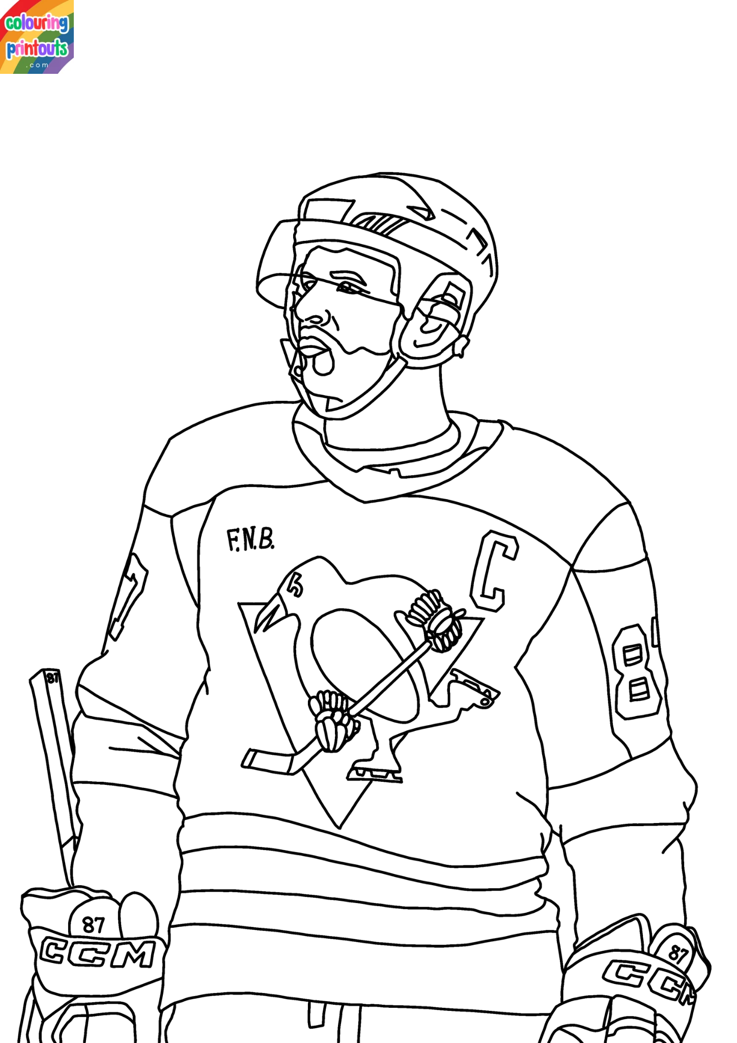 Sidney Crosby Coloring Pages (5)