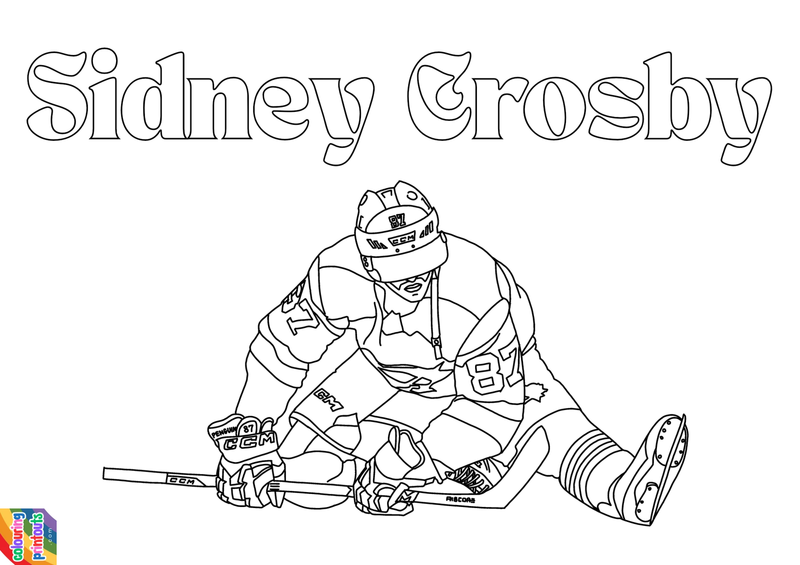Sidney Crosby Coloring Pages (7)