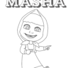 coloring masha and the bear drawing (1)