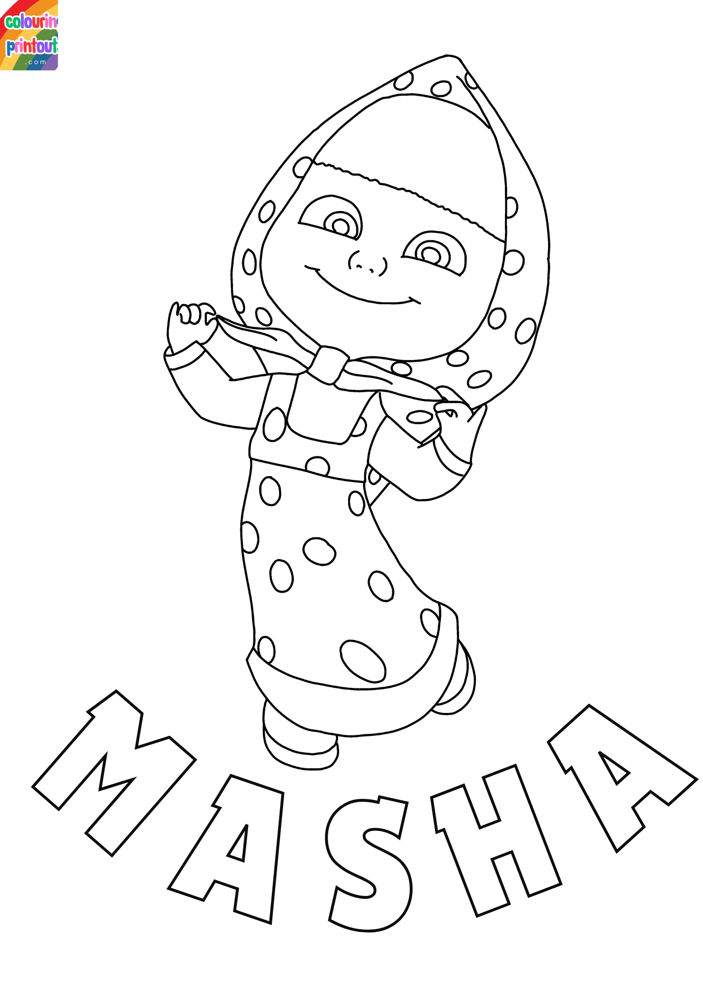 coloring masha and the bear drawing (2)