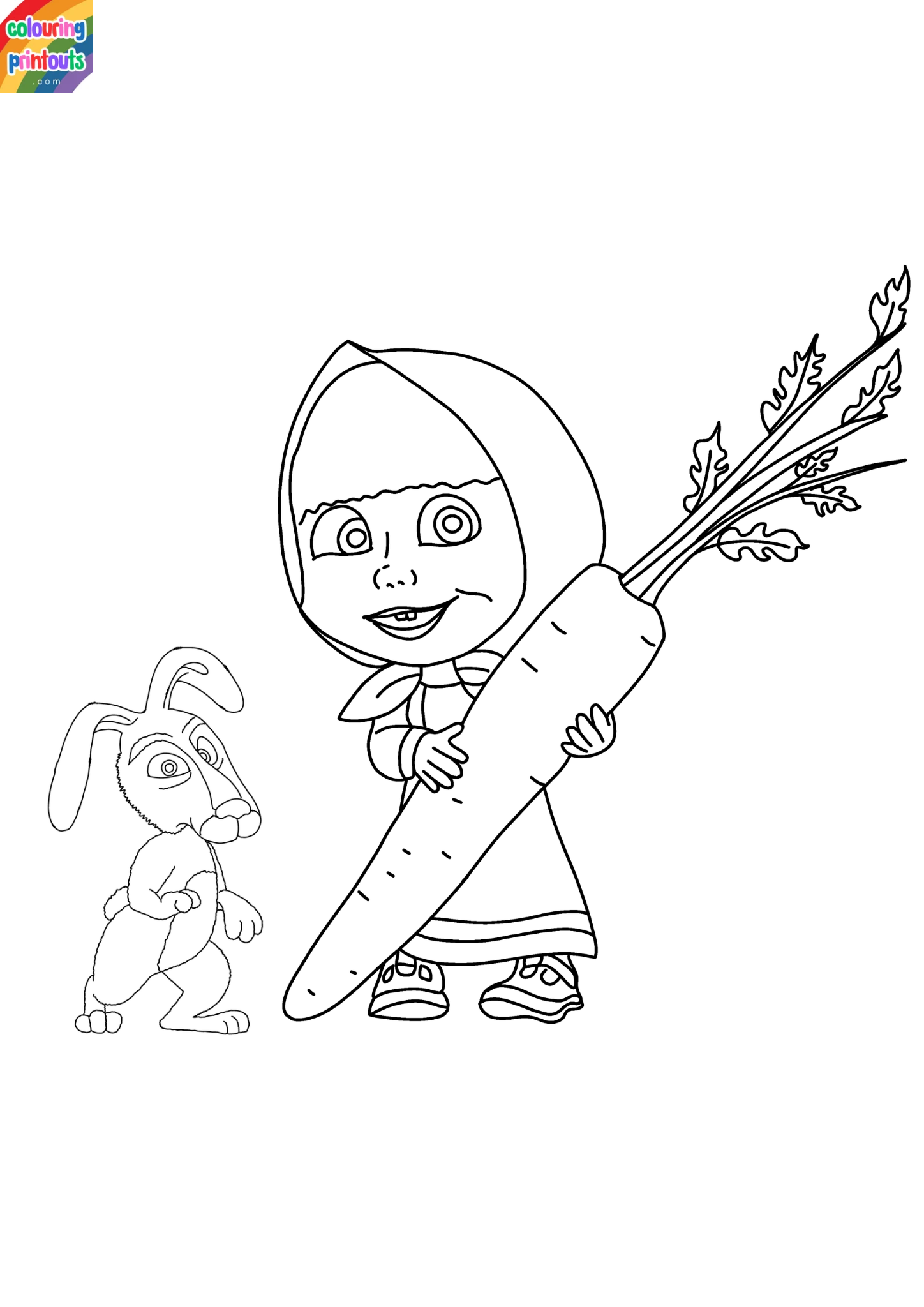 coloring pages masha and the bear (2)