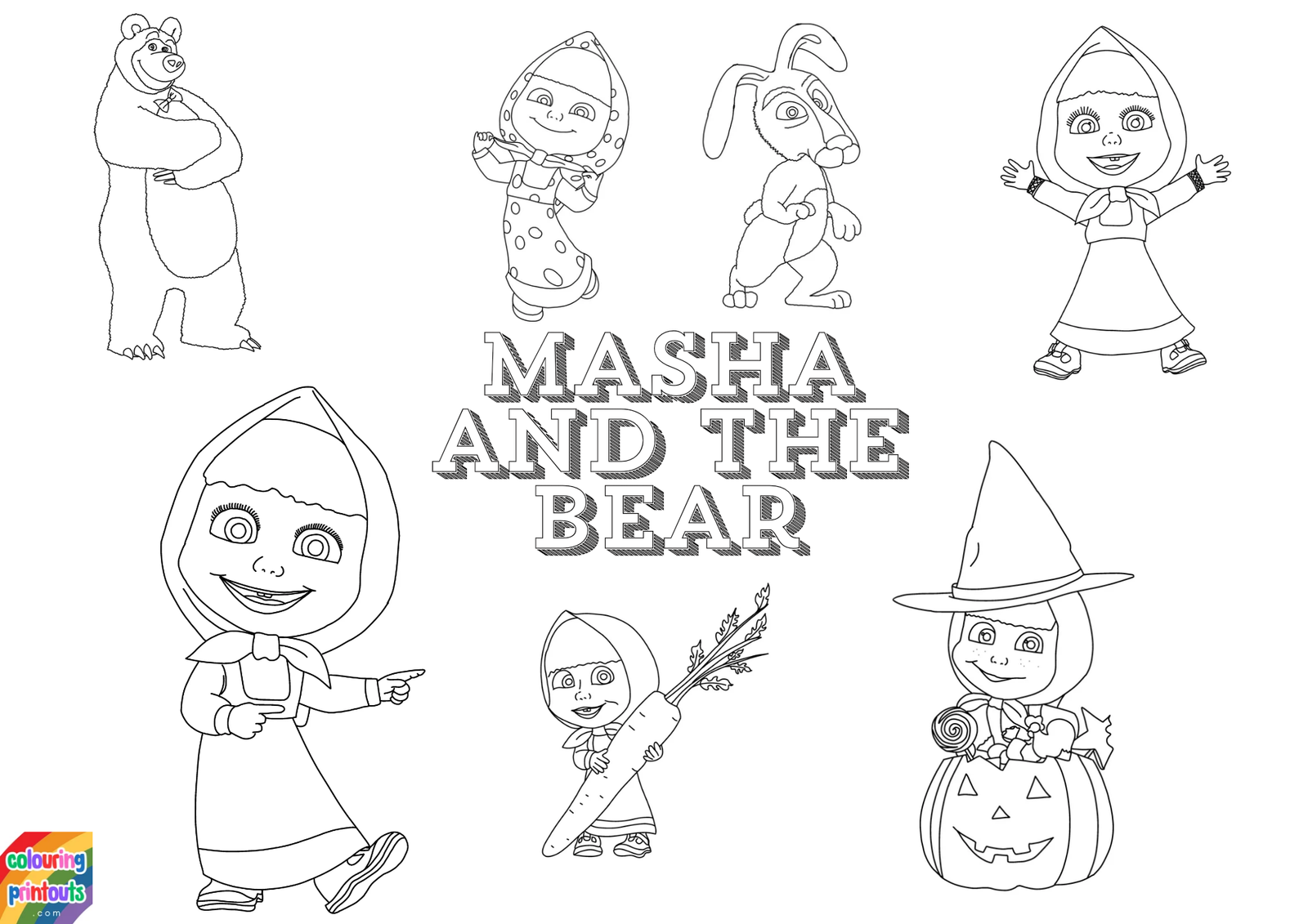 masha bear coloring pages (3)